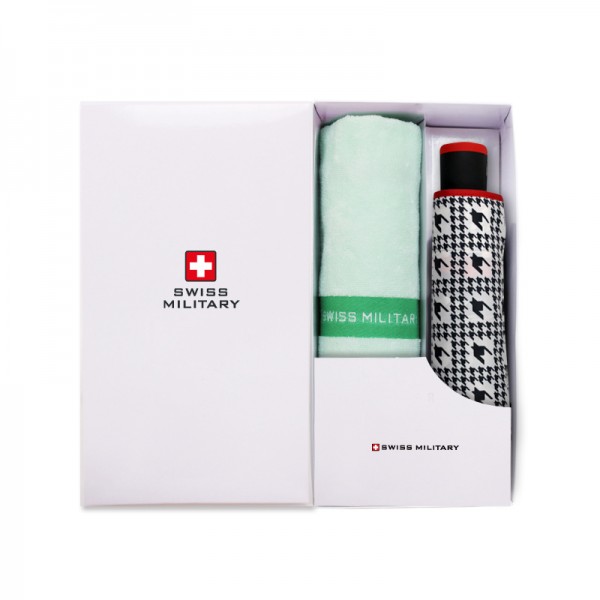 상품 이미지: 스위스밀리터리 하운드체크3단우산+120g면사타올세트