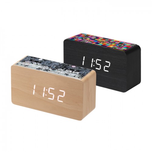 자개 LED원목시계(중) 