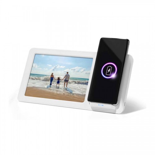 액자형+거치대겸용 프레임Qi 고속무선충전기(듀얼코일)