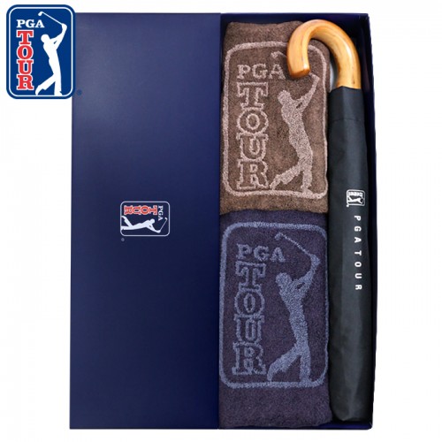 PGA 2단자동 블랙우드핸들+170g죽사타올 2P세트