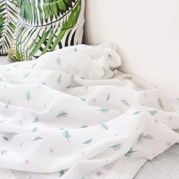 상품 이미지: 시어서커 여름담요(리프,화이트도트)