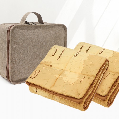 캠핑패딩핸디백담요 월드맵