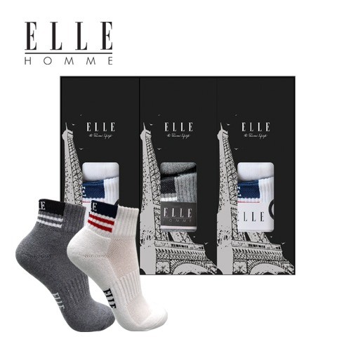 엘르 골프레저 스포츠양말 3족세트