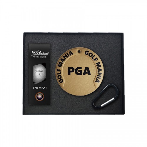 타이틀리스트 ProV1+퍼팅디스크 홀컵 가죽네임택(풀칼라인쇄)