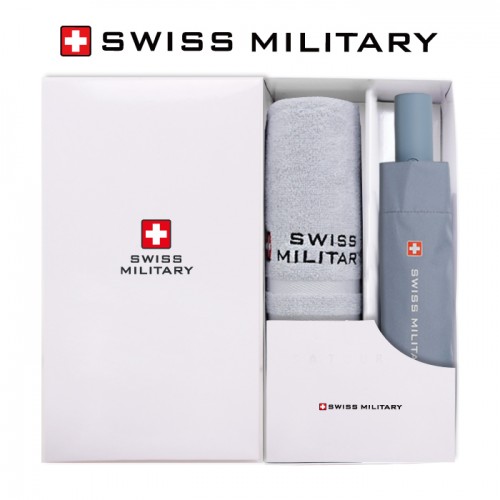 스위스밀리터리 친환경 3단 완전자동 세이프티 우산+140g면사타올세트