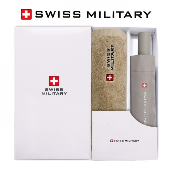 상품 이미지: 스위스밀리터리 친환경 3단 완전자동 세이프티 우산+180g코마사타올 세트