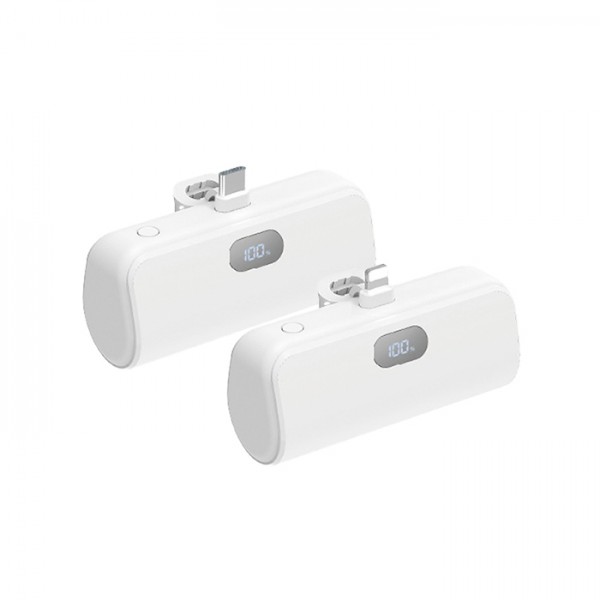 상품 이미지: 드리온 도킹형 LCD 미니보조배터리 5000mAh(C타입/8핀택일)