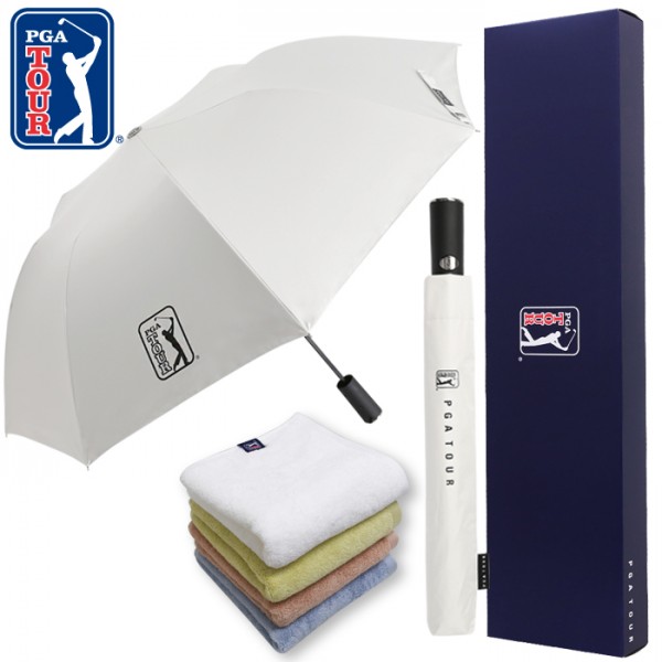 상품 이미지: PGA 2단자동 암막 우양산+180g모달사타올세트