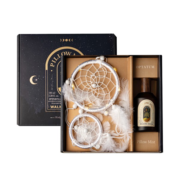 상품 이미지: 옵타움 숙면선물 필로우미스트&LED드림캐처 선물세트(워터문향)