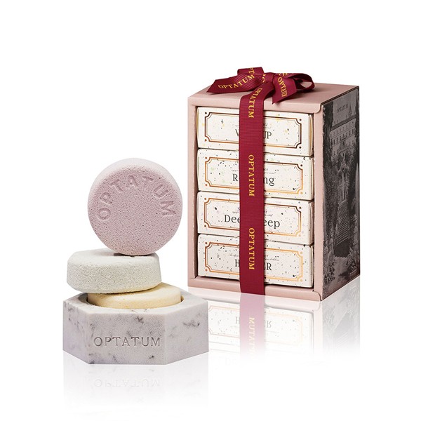 상품 이미지: 옵타움  아로마테라피 샤워스티머 3종 선물세트(대리석홀더포함)