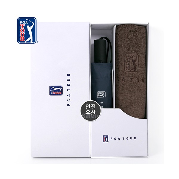 상품 이미지: PGA 3단완전자동 암막 세이프티 우양산+150g면사타올세트