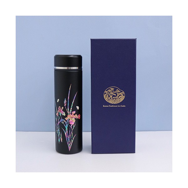 상품 이미지: 나빌레라 고급 난초문 자개텀블러 500ml(명장 장춘철作)