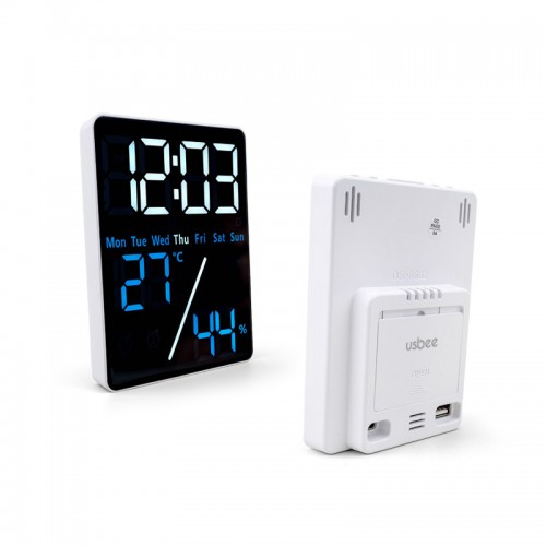 블랙페이스 LED 온습도시계 BF5508