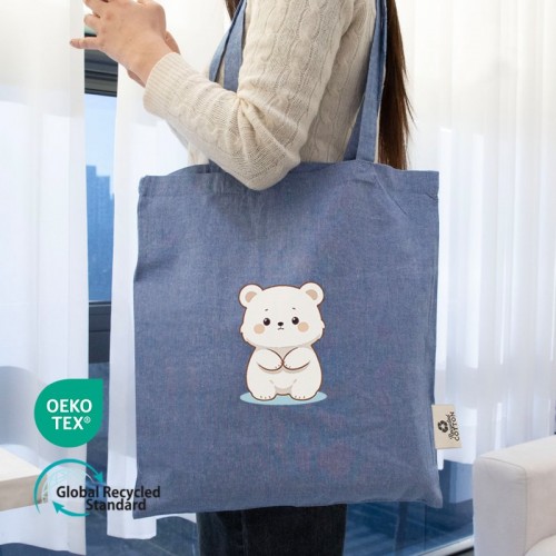 오코텍스리사이클 라이트에코백(블루)