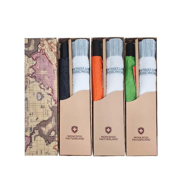 상품 이미지: 몽크로스 삼색실버 2단자동우산&바코드 타올세트