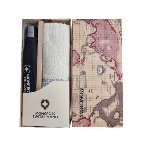 몽크로스 솔리드 3단우산&바코드 타올세트