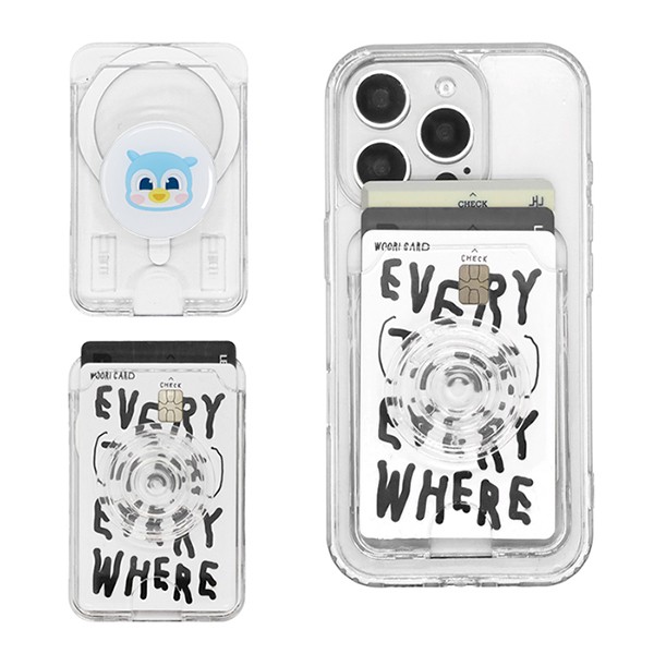 상품 이미지: 맥세이프 투명 거치톡 카드케이스