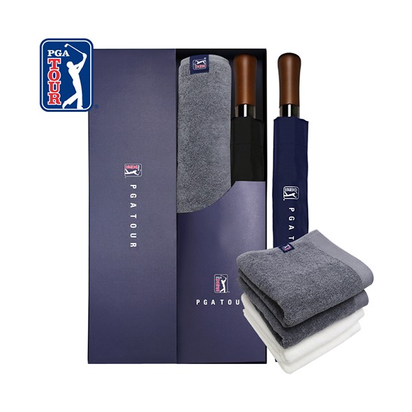 상품 이미지: PGA 2단자동 빈티지우드+260g 코마사 면사타올세트