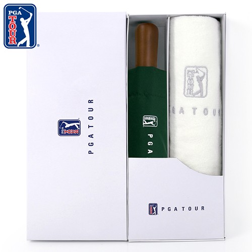 PGA 3단완전자동 빈티지우드+150g 면사타올세트