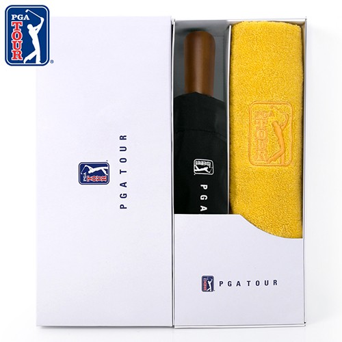 PGA 3단완전자동 빈티지우드+170g 면사타올세트