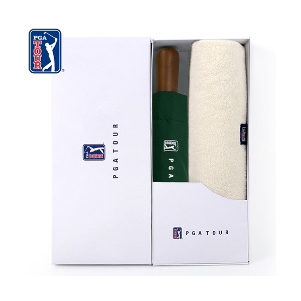 상품 이미지: PGA 3단완전자동 빈티지우드+200g 코마사 면사타올세트