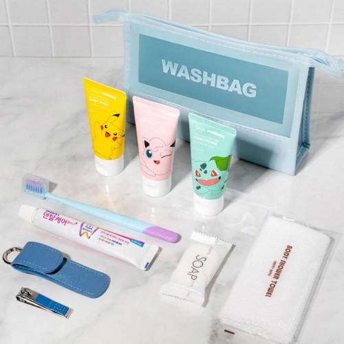 비치파스텔 세면파우치세트+실버링 휴대용손톱깎이