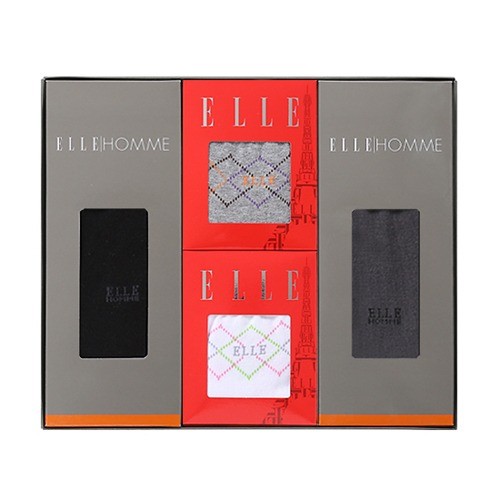 엘르 남녀혼합양말4족 선물세트