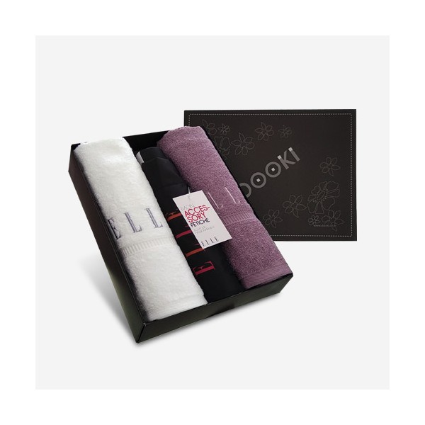 상품 이미지: 엘르 라벤더타올2매+엘르 네츄럴 3단우산세트