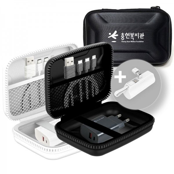 상품 이미지: 팝폰 도킹형보조배터리&고속충전기 선물세트 CS44-2