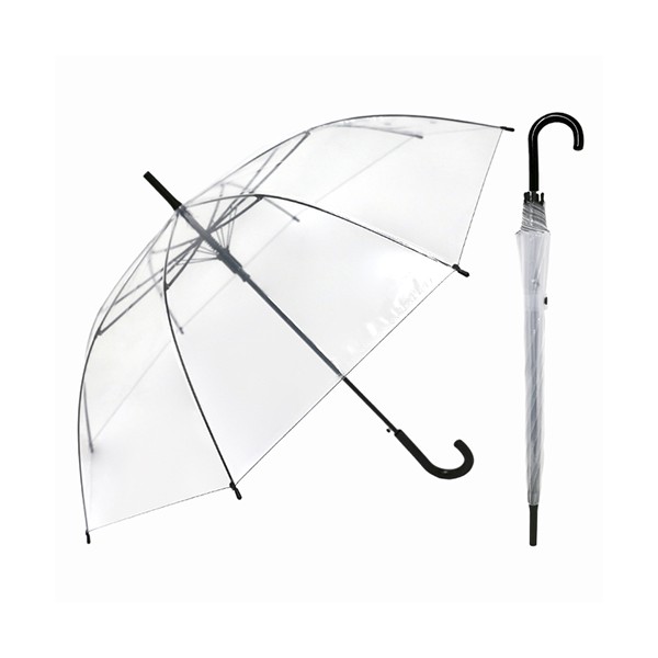 상품 이미지: 무표 60자동 POE 엣지바이어스 투명장우산