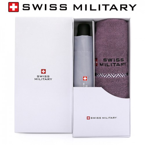 스위스밀리터리 3단완전자동 밀키암막 우양산+160g 면사타올세트