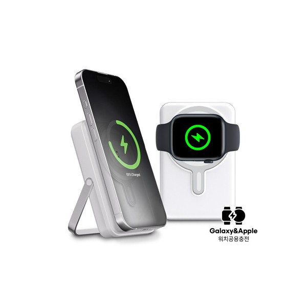 상품 이미지: 거치형 UM31 고속충전 맥세이프 보조배터리 10000mAh(워치공용충전)