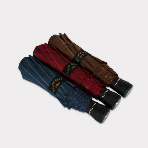 테디베어 3단 비즈니스 스트라이프 자동우산