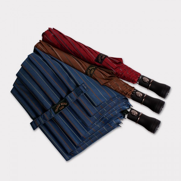 상품 이미지: 테디베어 2단 비즈니스 스트라이프 자동우산