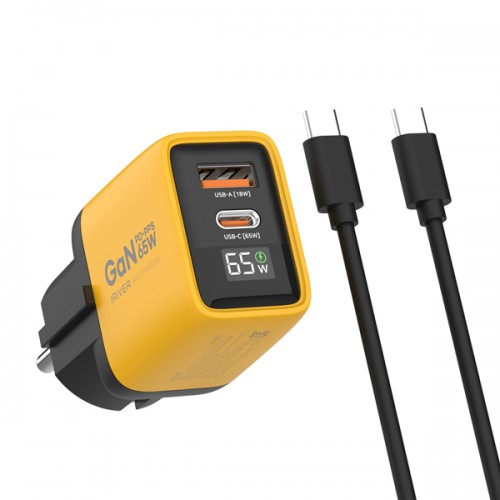 아이리버 65W 2포트 PPS GaN LCD 디스플레이 초고속 가정용충전기(CtoC케이블포함)