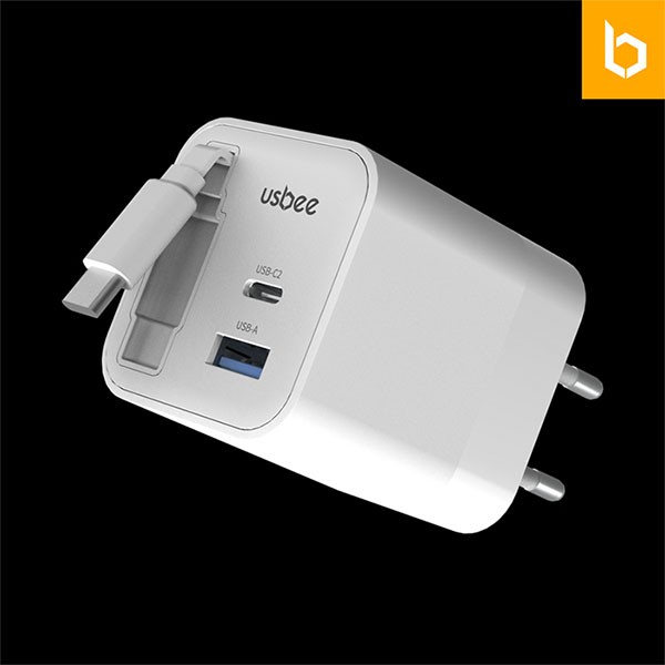 상품 이미지: 유즈비 GaN 65W C타입 릴케이블 초고속 멀티충전기