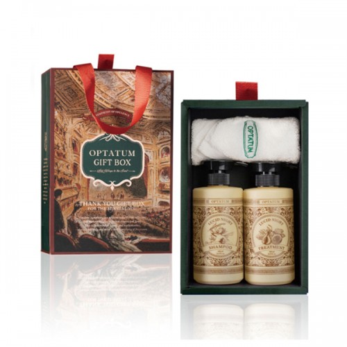 옵타움 헤어세트샴푸&트리트먼트&타월 3종선물세트(루시드나잇)
