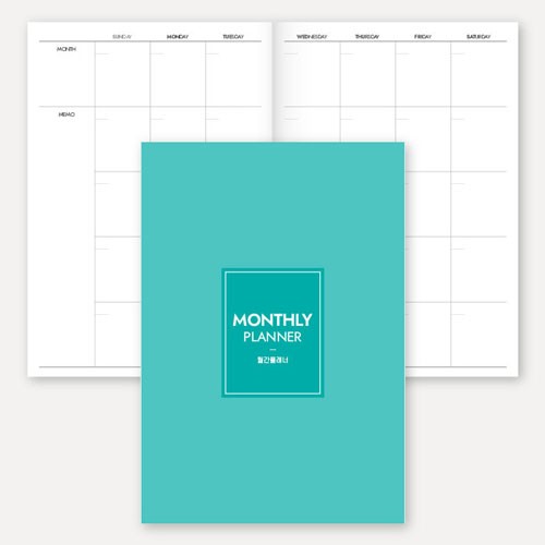 만년형 월간 플래너노트(중철제본/32절/B6)