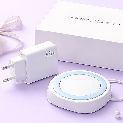 팝폰 65W 초고속어댑터 무선충전기세트 CS72-2