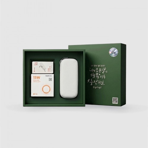 팝폰 무선고속충전패드&도킹형보조배터리5000mAh&양우산 선물세트 CS71-6