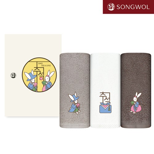 송월 2026 달이별이 복토끼 추석 타올 150g