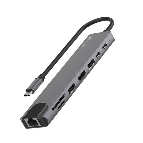 상품 이미지: 아이리버 100Mbps HDMI 4K 영상지원 LAN 8in1 멀티허브 IHC-HW12-HUB8