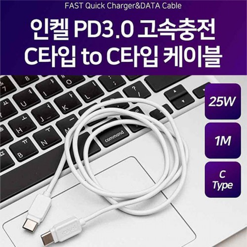 인켈 25W 고속충전케이블 CtoC