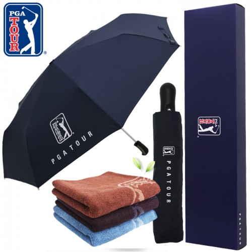 PGA 3단70완전자동 무지+170g죽사타올세트