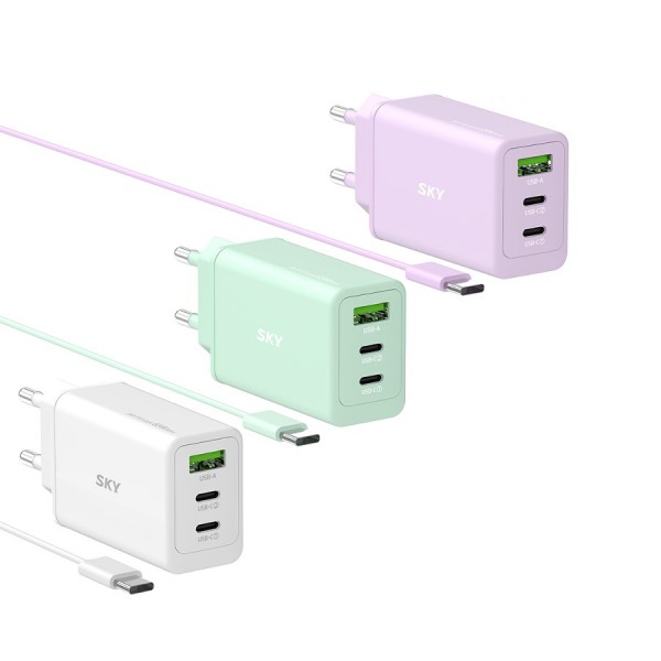상품 이미지: 스카이 필 GaN 65W 미니3포트 멀티 초고속충전기