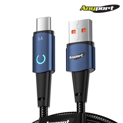 애니포트 문라이트 USB AtoC 66W 고속충전케이블(1.2M/2M/3M)