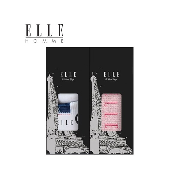 상품 이미지: 엘르 골프스포츠양말1족+20와플스포츠타올 1매세트