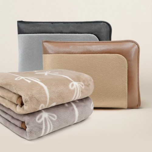 리본극세사 스톤쿠션담요