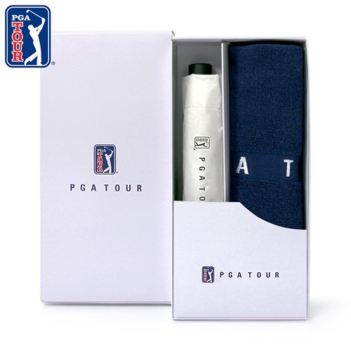 PGA 3단수동 카본 립스탑 암막 우양산+130g 면사타올세트